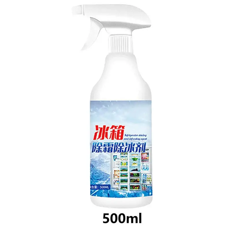 Fridge Freezer De-Icer Spray 500ml Refrigerator Defrosting Deicer Refrigerator Cleaner Solution Food Grade Liquid Descaler
