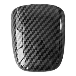 Carbon Fiber Grain Gear Shift Knob Cover Trim (Carbon fiber black)
