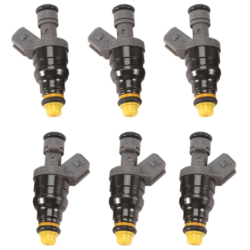 

6 Pcs New Fuel Injector Nozzle 0280155209 0000787323 for Benz SL320 S320 V320 E320 E280