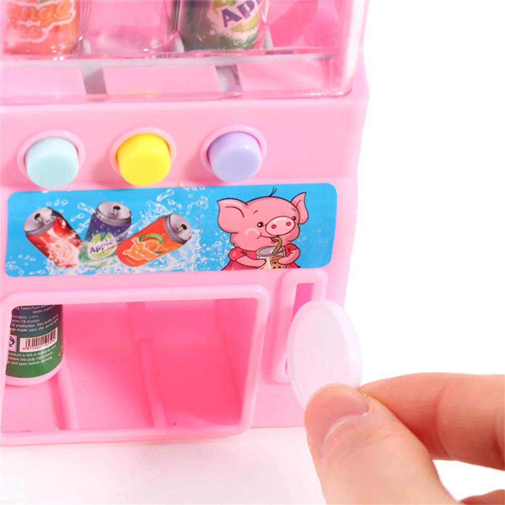 Hot-selling Children's Simulation Mini-coin-operated Beverage Vending Machine Self-service Beverage Cute Funny Toys For Children 3