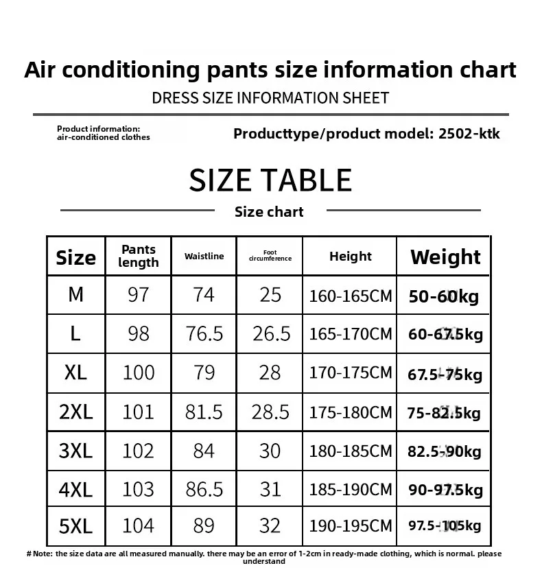 Men Cooling Work Pants with Fan - Outdoor Construction Air Conditioner Trousers USB Rechargeable for Summer Labor Protection