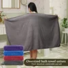 Plus Size Bath Towel for Curvy Women,Extra Large Soft Coral Fleece Body Towel 200x100cm Quick-Dry,Lightweight,Highly Absorbent 6