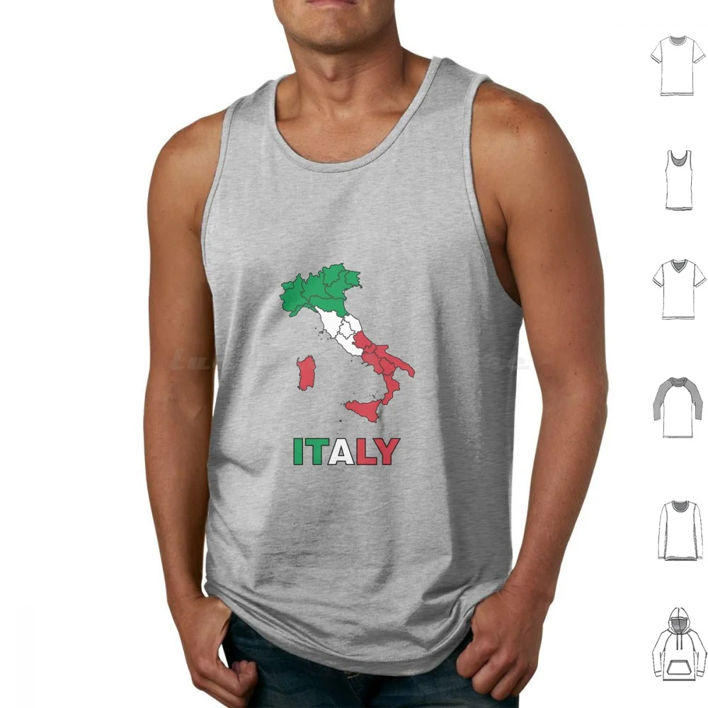 Italy Tank Tops Print Cotton Italy Italia Italia Logo Italian Flag Italian Italia Bandiera Italy Logo Design Italia Flag