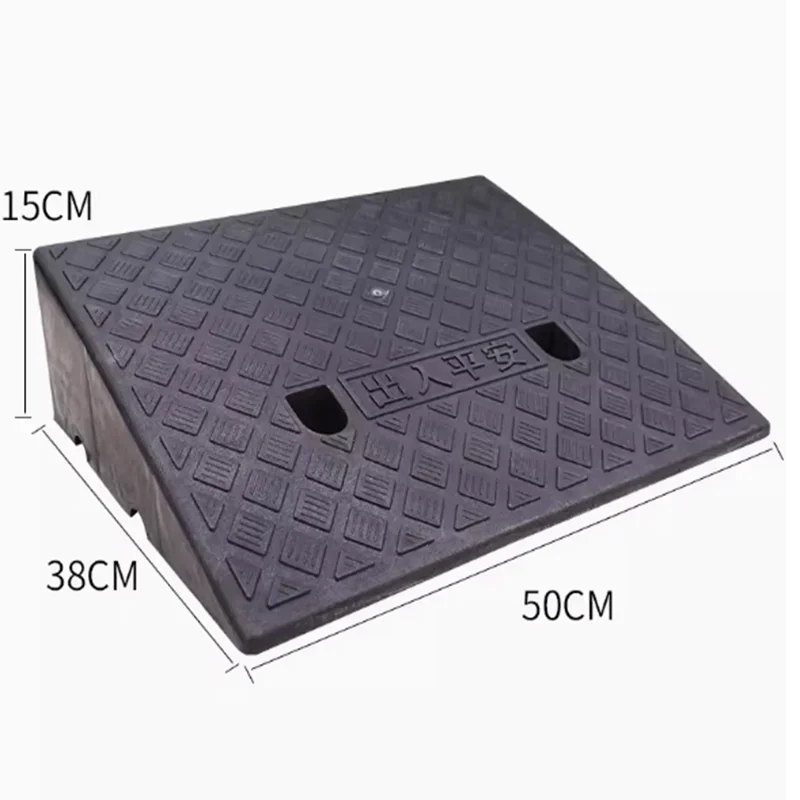 Rampa Portátil da Almofada do Limiar para Carregar a Doca Plástico Freio do Pvc Passeio Trotinette Motocicleta Carro Esteira do Triângulo 50x38x15cm 16cm