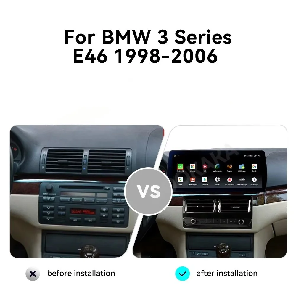 BMW E46 / 3 Series / M3 (1998-2005) Plug & Play Head Unit Upgrade Kit