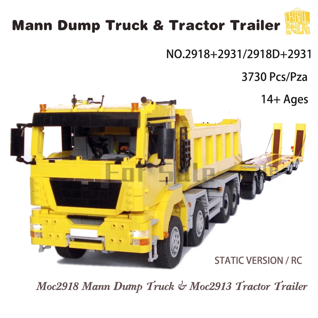

Moc2918 Truck & Moc2931 Tractor Trailer Model With PDF Drawing Building Blocks Bricks DIY Toy Birthday Christmas Gift