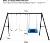 600lbs Heavy Duty Swing Set with 1 Platform Swing, 2 Belt Swings,A Frame Metal Swing Set for Outdoor Backyard 4