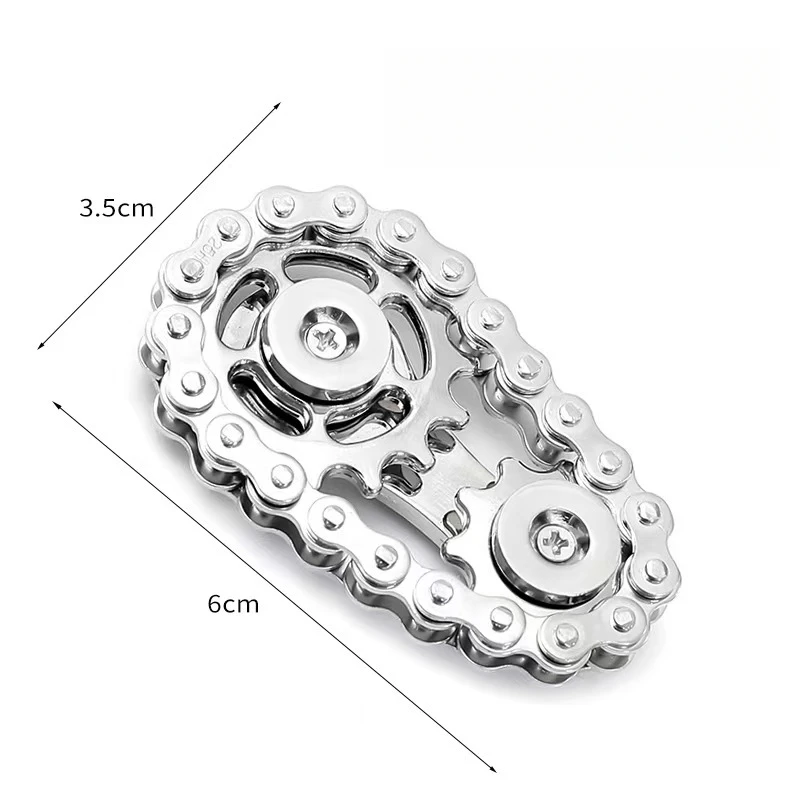 Gear Chain Fidget Roller Fidget Spinner EDC Metal Alloy Relieve Stress Relief Toy Hand Rotating Antistresse Decompression Adults fidget toy anti stress toy finger sensory toy