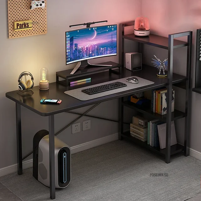 Office Desktop Computer Desks Simple Office Furniture Home Small Esports Gaming Desks Bedroom Student Study Table with Shelf O