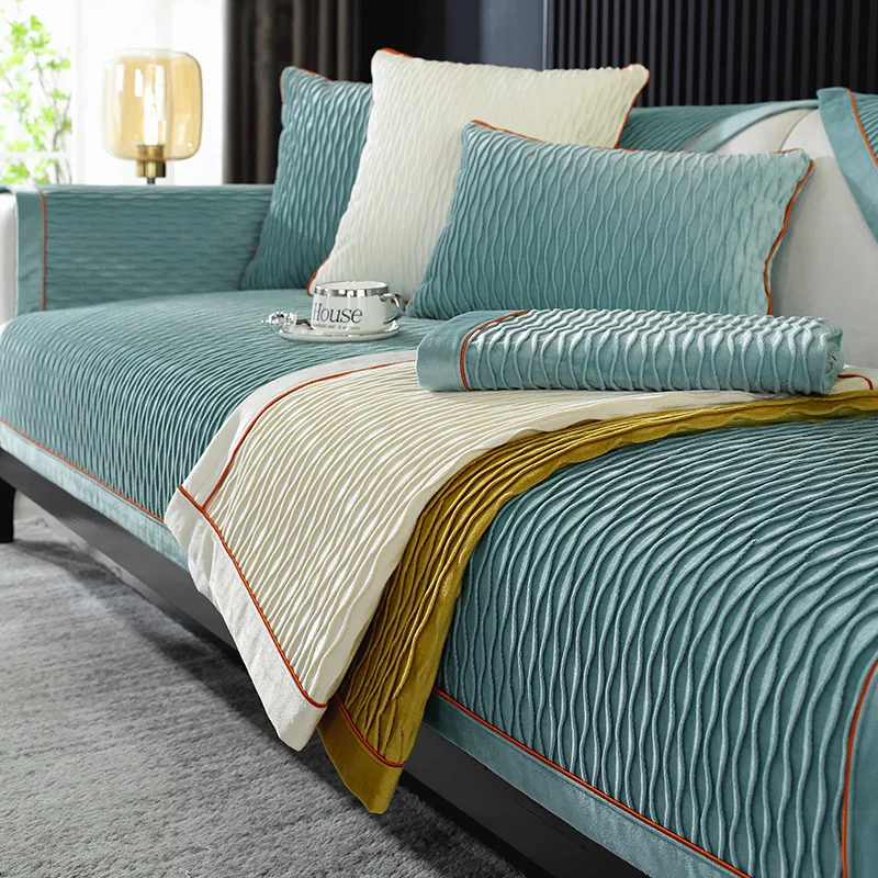 

Новинка, однотонный высококачественный чехол для диванной подушки, нескользящий простой современный приятный на ощупь всесезонный чехол для сиденья