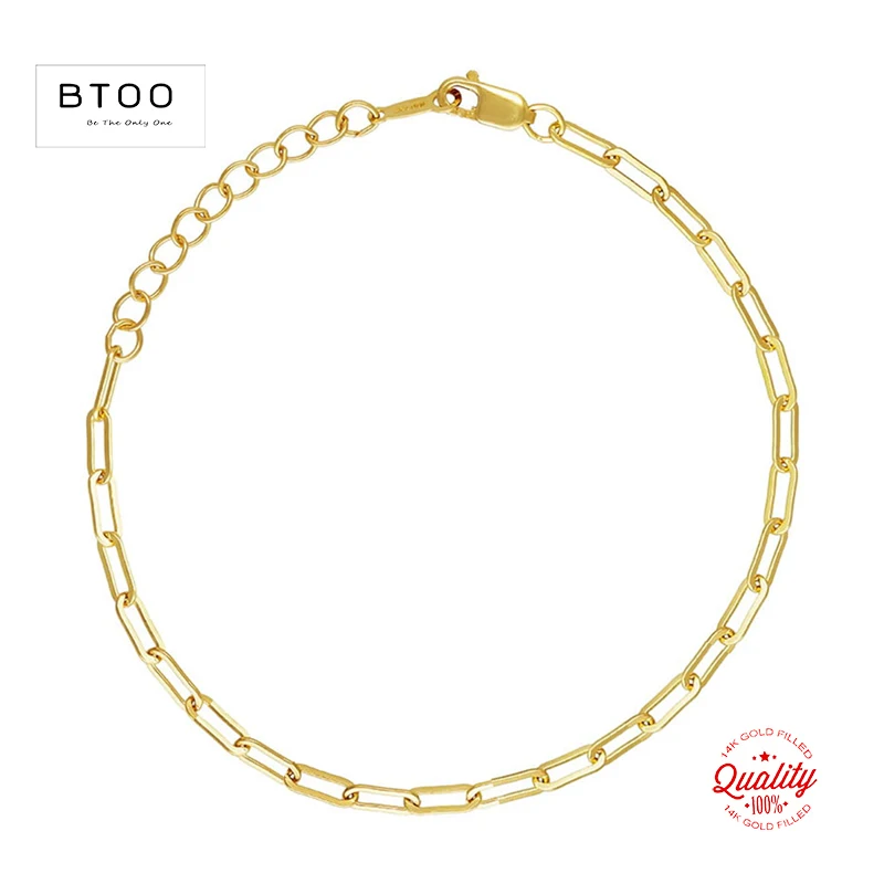 Real 14K Gold Filled Chain Bracelet Waterproof Bracelet Non Tarnish Bracelet Boho Charms Bracelets Vintage Bridesmaid Gift Women