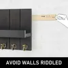 Wall Mounted Mail Holder Wooden Key Holder Rack Mail Organizer with 5Key Hooks  Rustic Home Decor for Entryway or Mudroom 6
