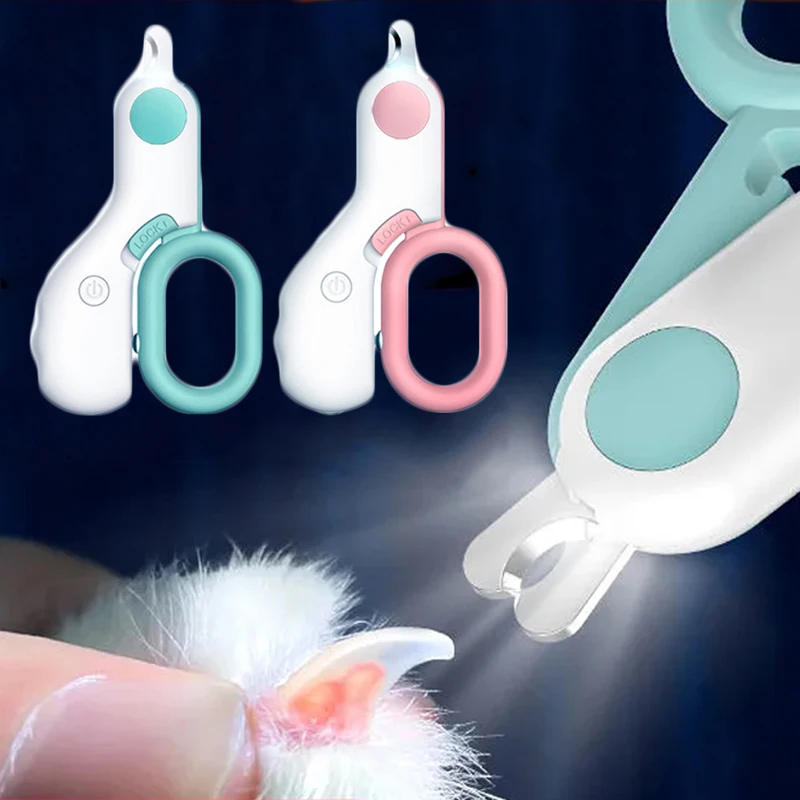 ProfessionalPetNailClippersLedLightPetClawTrimmerforCatsDogs