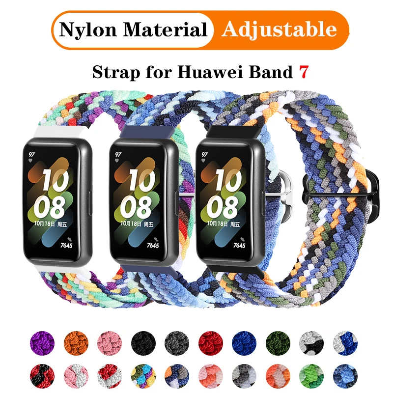 

Nylon Strap For Huawei Band 7 Watchband Wristband Breathable Smart Replacement Bracelet Belt for Huawey Band 7 Accessories