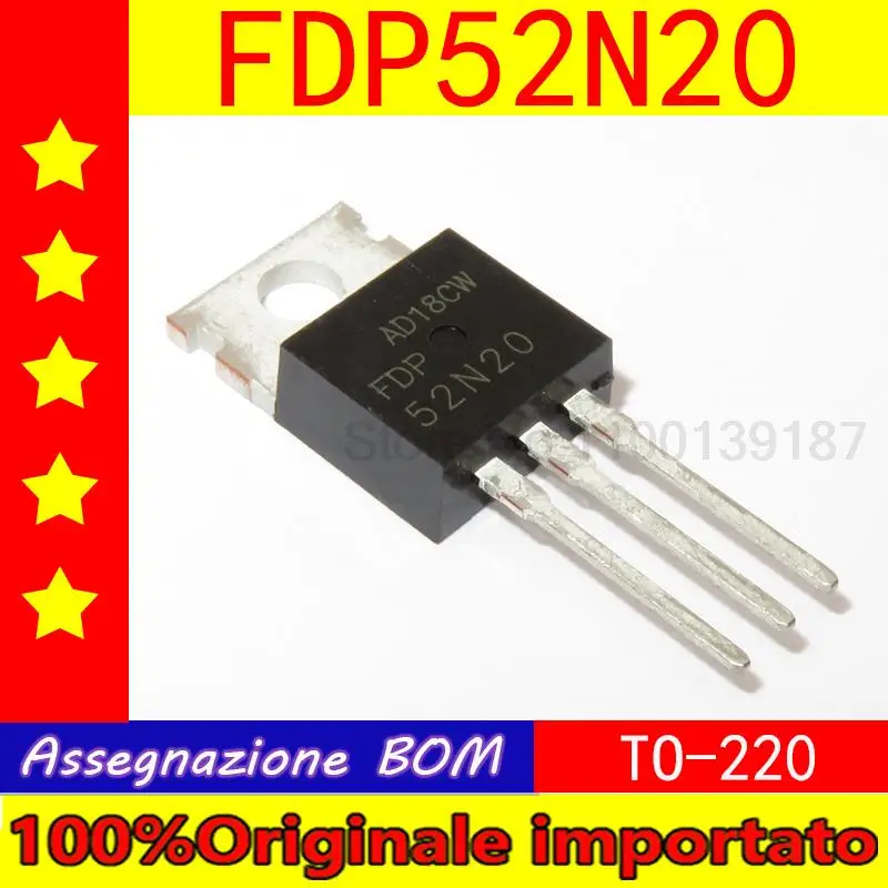 

10 шт./лот FDP52N20 52N20 TO-220 FET 52A 200V
