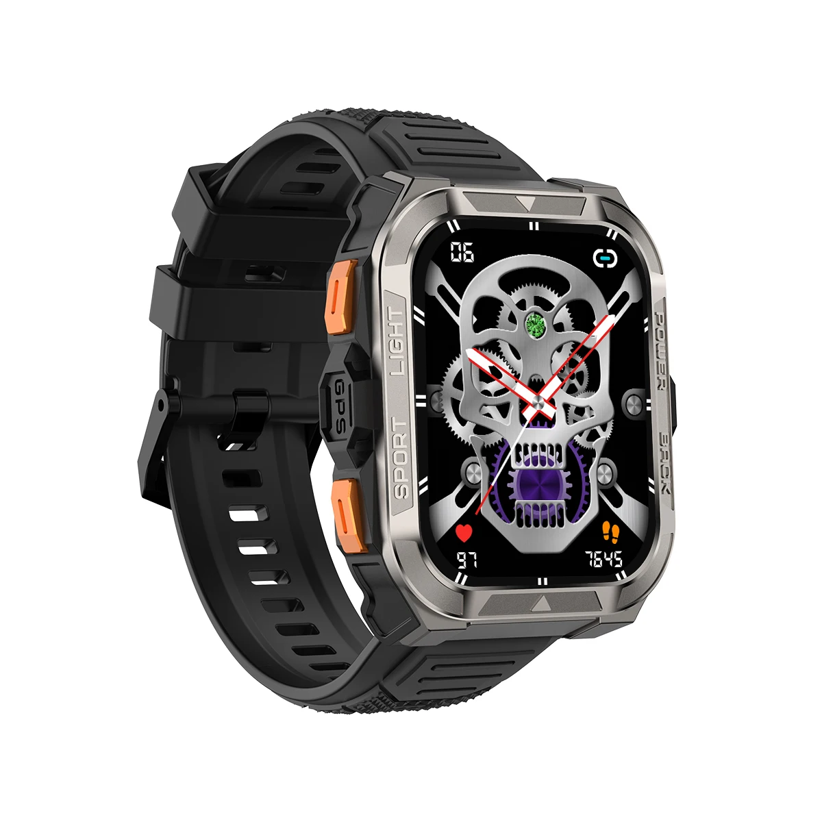 Blackview W80 PRO Smart Watch robusto da esterno, smartwatch con posizione GPS, display da 1,91'', 900 mAh con torcia di emergenza SOS