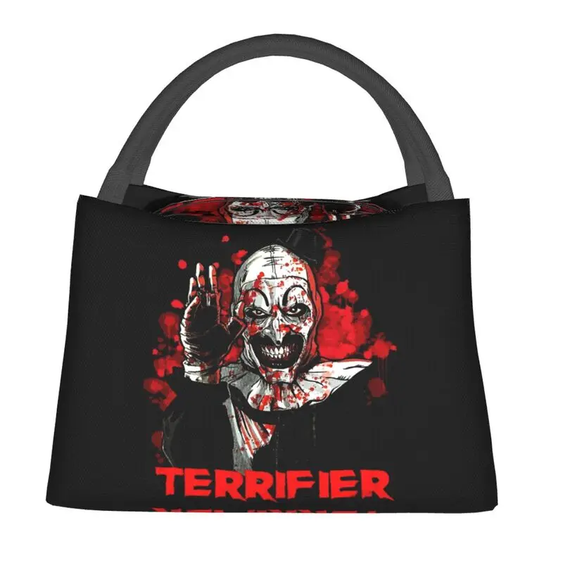 Terrifier Insulated Lunch Bag for School Office Halloween Horror Movie Clown Resuable Thermal Cooler Lunch Box Women