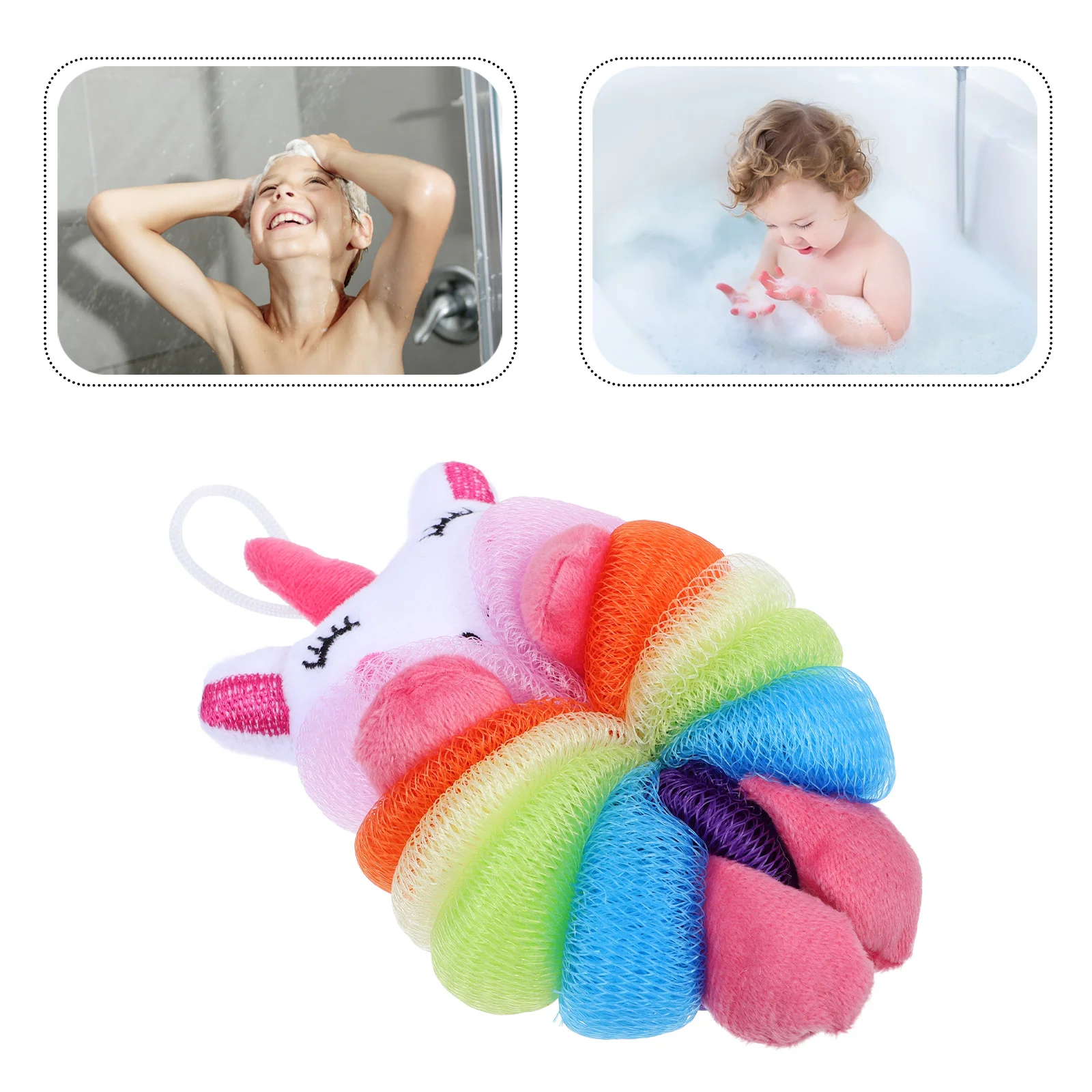 

Cartoon Kids Animals Bath Flower Children Bath Balls Body Scrubber Balls