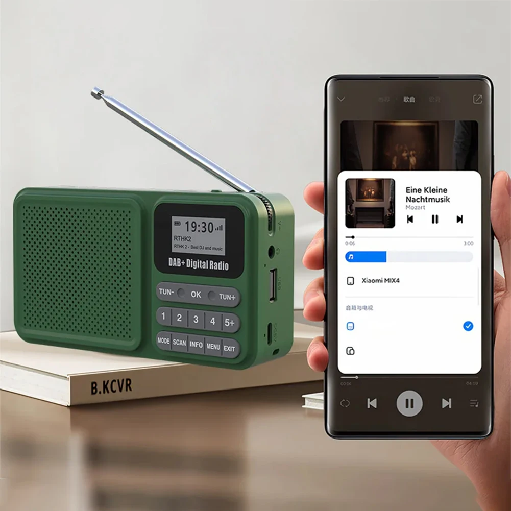 DAB FM-RDS radio solcelle oppladbar