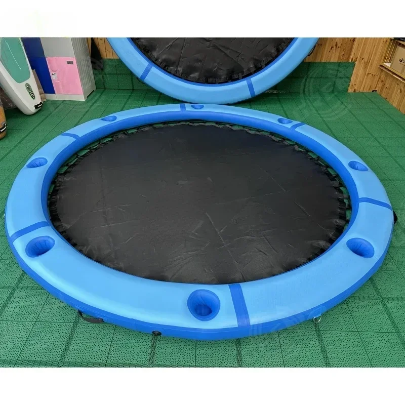 pool floats Round Inflatable Raft Floating bar solo pad dock mesh sunchill float water hammock for swimming lake