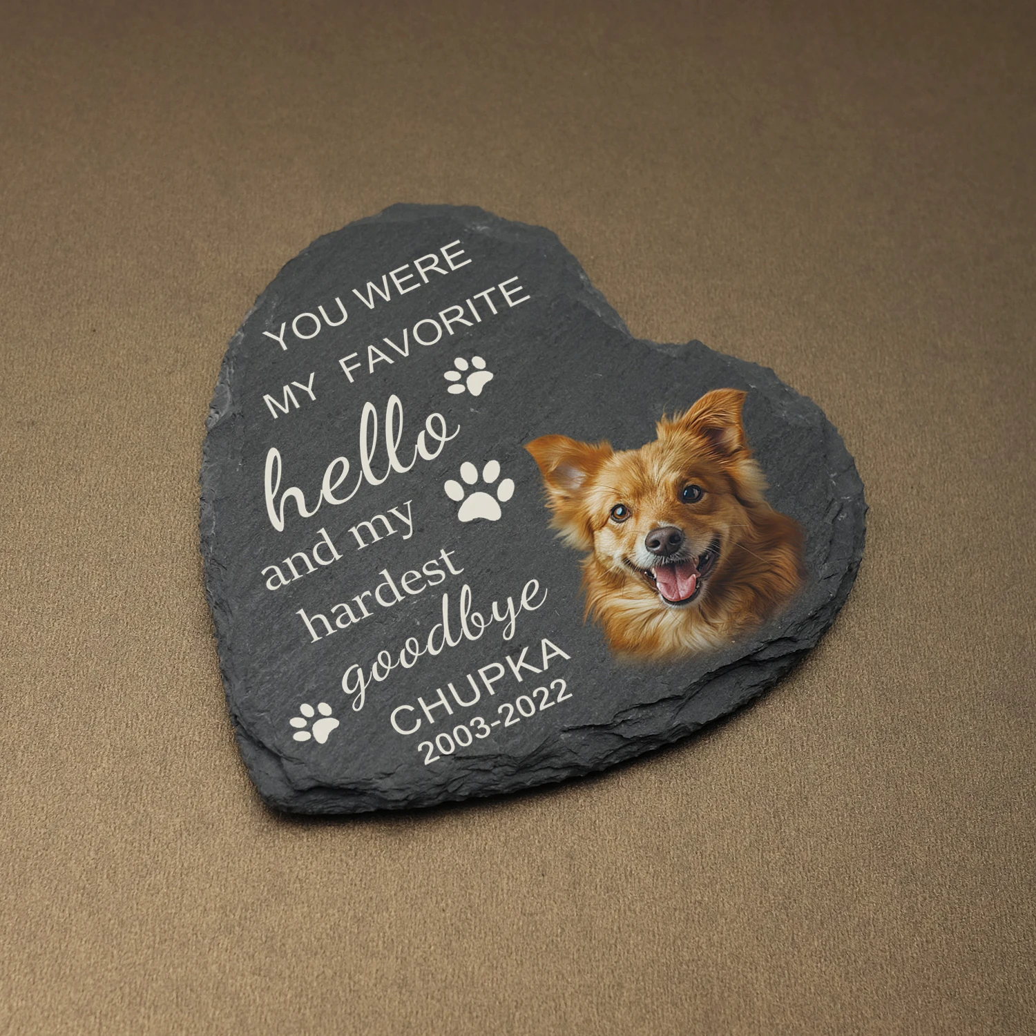 Pet memorial stones Personalized pet memorial stones Memorial garden stone Engraved with photo Dog memorial stone Dog tombstone Cat memorial