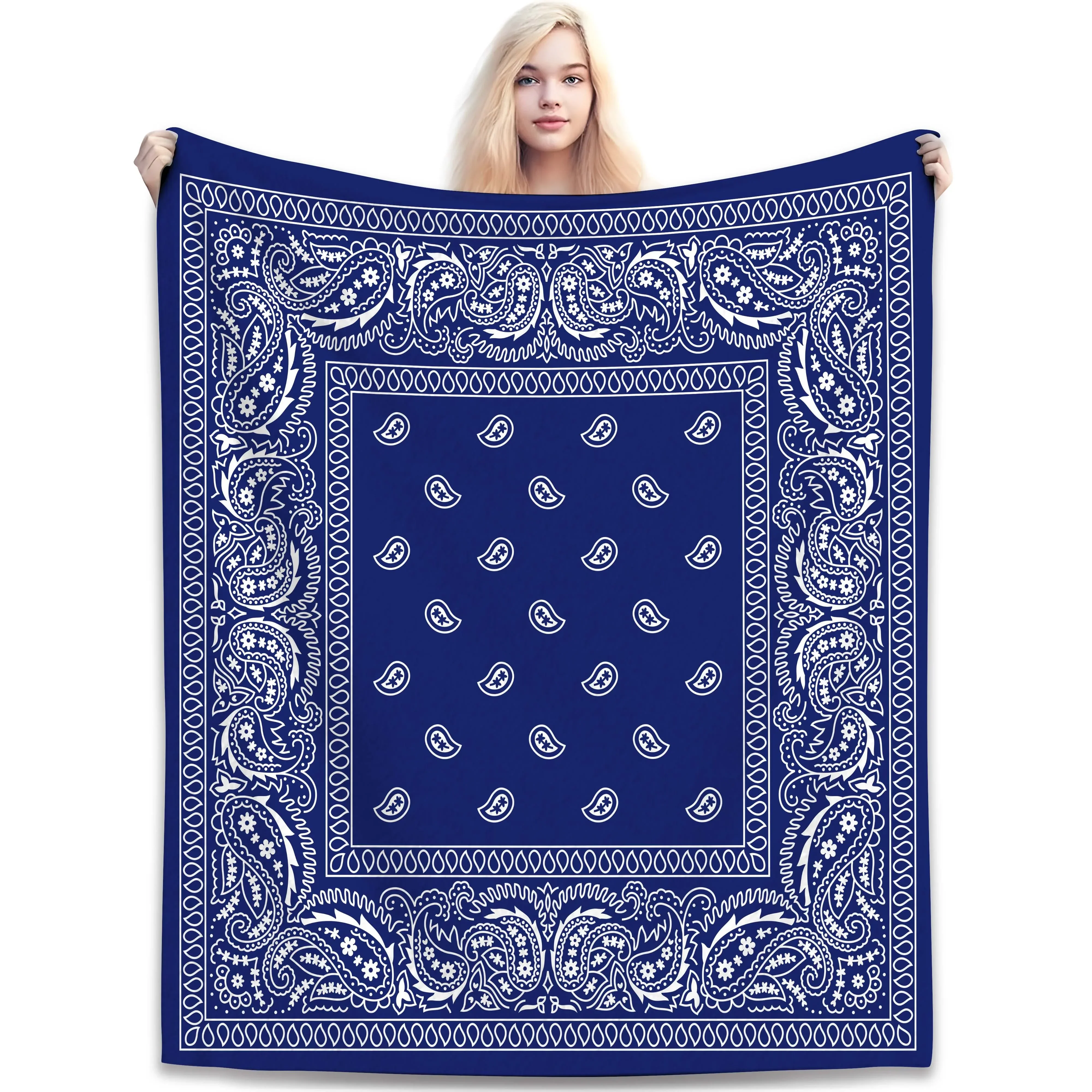 1pc Decke böhmischen Paisley Muster Retro Geschenk Flanell Decke maschinen wasch bar digital bedruckte Polyester Decke – Detail 11