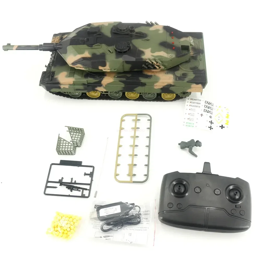 1/24 Scale Abrams M1a2 Us Battle Tanks Henglong Rc Airsoft Panzer Model Remote Control Military Vehicle Combat Children Gift 2
