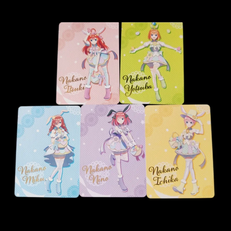 

The Quintessential Quintuplets DIY Gilded Flash Card Anime Girl Character Ichika Nino Miku Yotsuba Game Collection Cards Gift