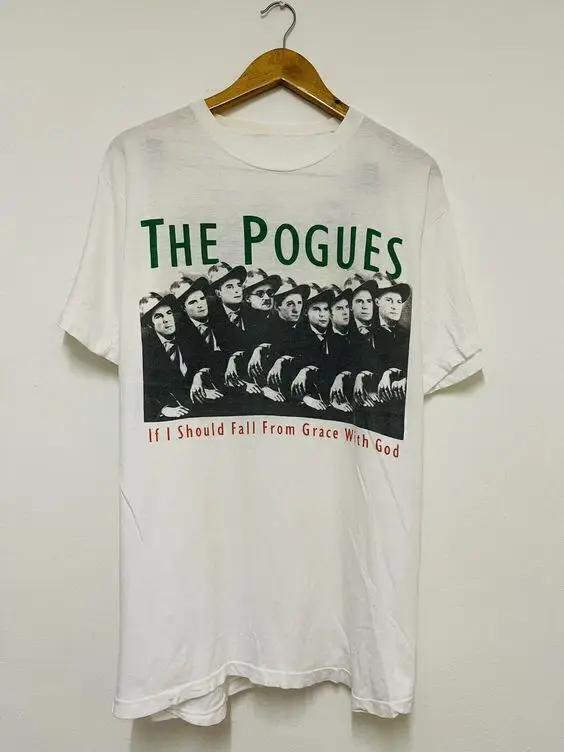 Vtg The Pogues "If I Shoul Fall From Grace 1988 Punk Reprint T Shirt Nh1156 Maniche Lunghe