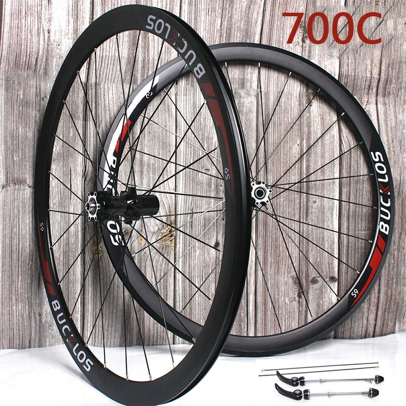 Details about   BUCKLOS Road Wheelset QR 700c Front Rear Wheel for 7-11s Bike Cassette 30mm Rims 
