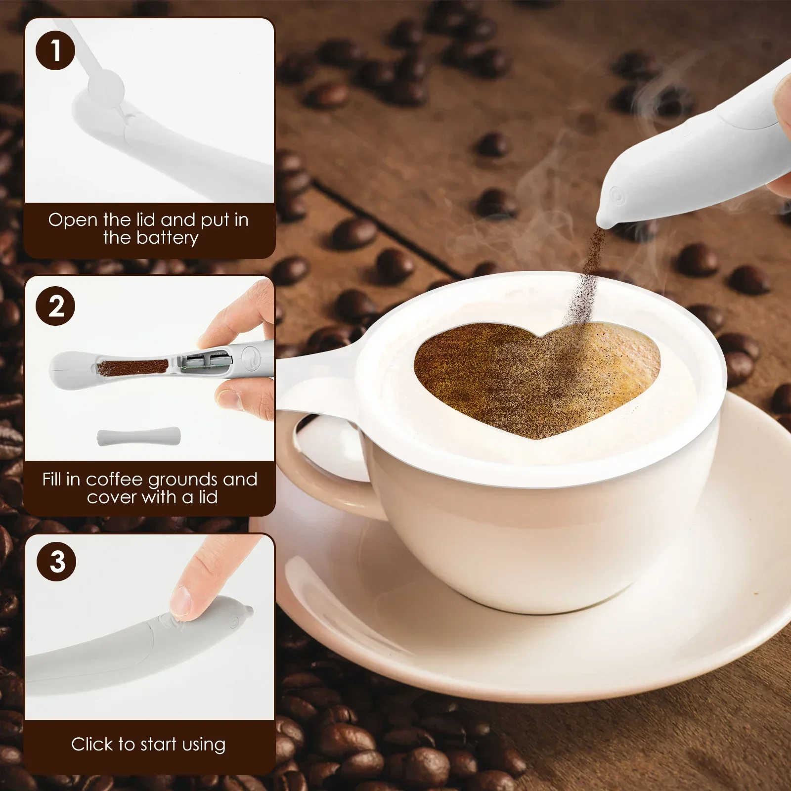 طقم فن اللاتيه للقهوة مكون من 24 قطعة، مجموعة أدوا...