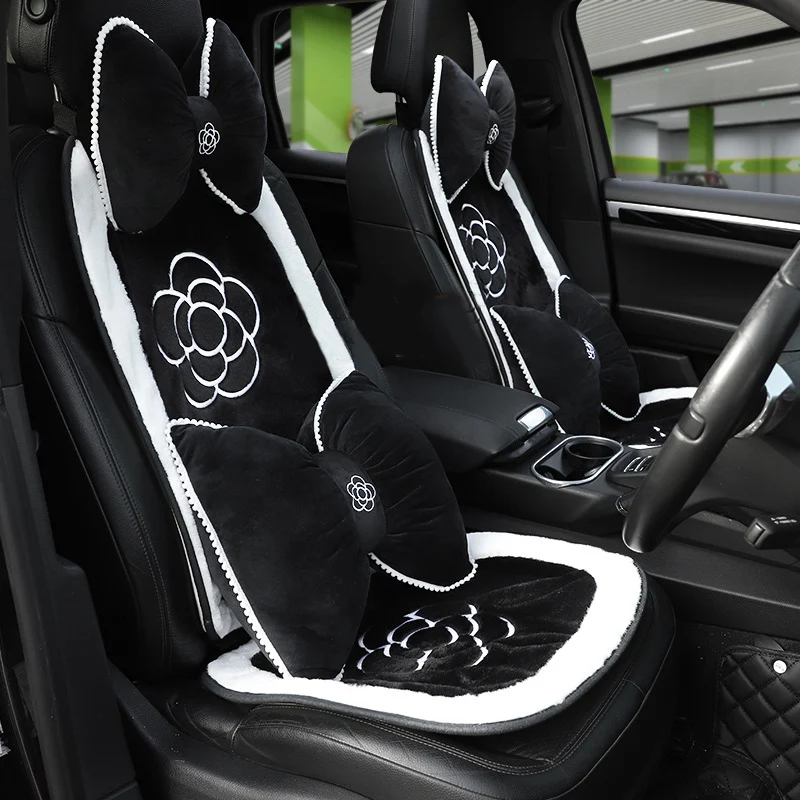 ソフトぬいぐるみユニバーサルカーシートカバー、カメリアフラワー