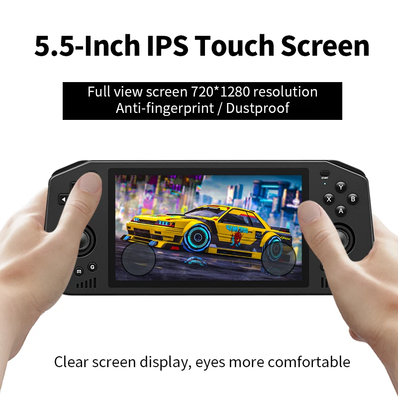Powkiddy X28 Unisoc Tiger T618 5.5 Inch Touch IPS Screen Android 11 PSP PS2 HD TV OUTPUT Retro Game Machine
