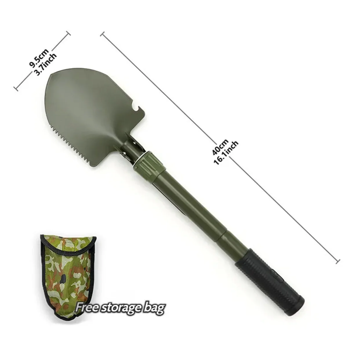 Pala Pieghevole Portatile per la Sopravvivenza Kit di Attrezzi da Campeggio - immagine 2