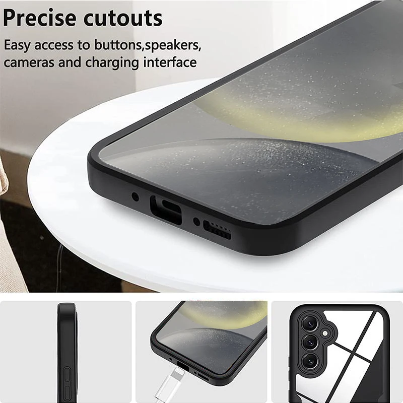 360 Full Body Transparent Case with Built-In Screen Protector