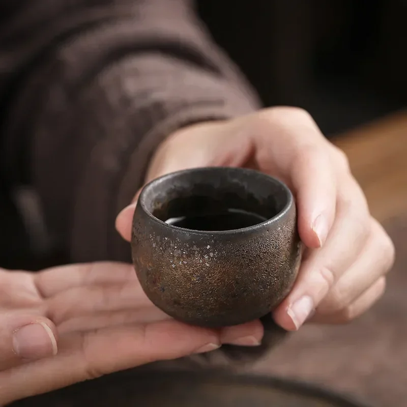 Japanese Style Stoneware Kung Fu Small Tea Ceramic Teacup Mug Bowl Single Cup Tea Appreciation tea cup