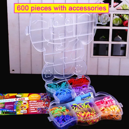 10000pcs Loom Rubber Bands Kits Beads Toys Set Hand Knitting