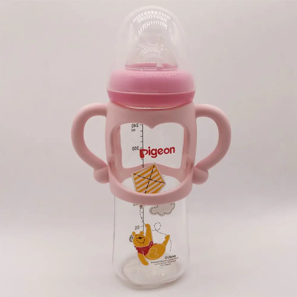 Multicolor Heat Resistant Silicone Baby Bottle Handles Wide Mouth Grip Feeding Bottles Accessories Universal Handle