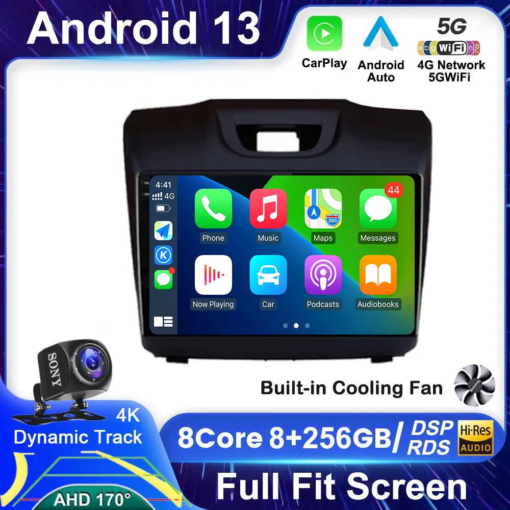 

Android 13 Radio For Chevrolet TrailBlazer 2 S10 Colorado For Isuzu DMAX D-Max Stereo Car Multimedia Video Player Carplay Auto