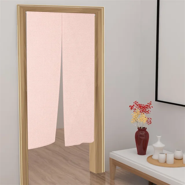 Japanese Door Curtain Solid Gradient Color For Office Kitchen