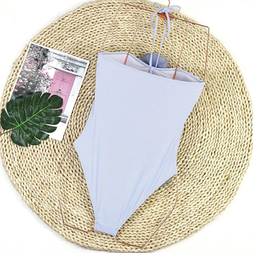 Women Sexy Monokini Women Monokini Swimsuit Stylish Women's Swimsuit Collection Sexy Halter One-piece Solid Luxury