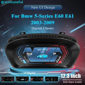 12.3 '' LCD Digital Dashboard For BMW 5 Series E60 E61 E63 E64 525D 2003-10 CCC CIC Car Instrument Cluster Panel Cockpit Voor 1