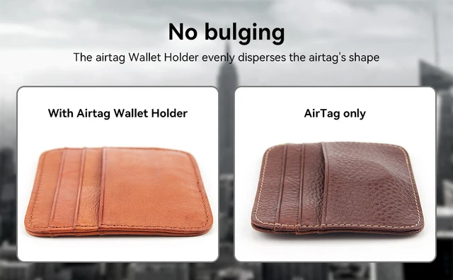 Lot de 2 porte-cartes fins Airtag - Pour cartes de crédit Airtags - Avec  porte-clés - Sécurité fine - Anti-perte - Pour sac à main, sac à main
