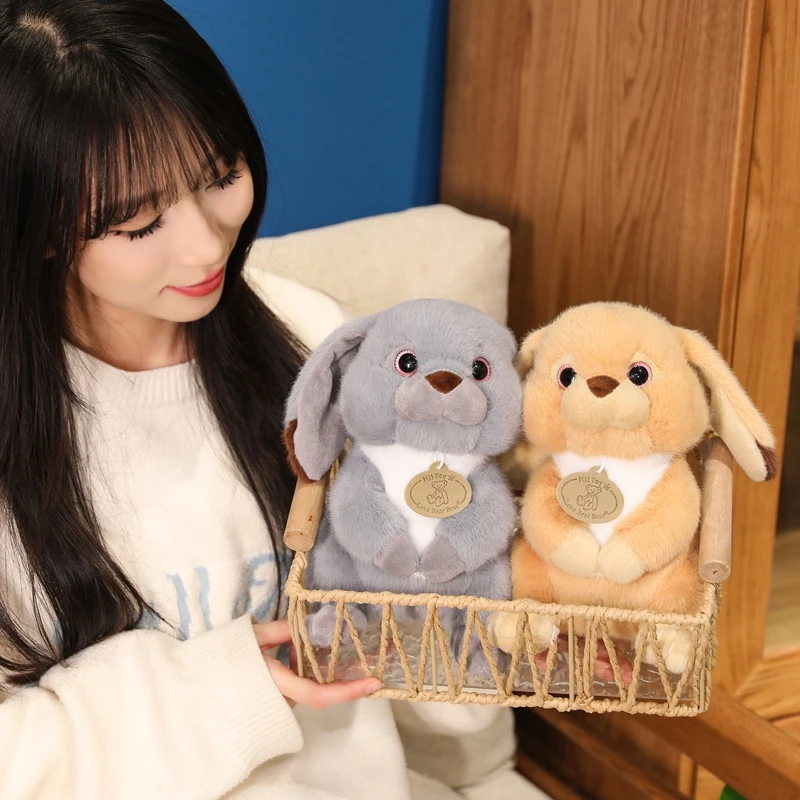 Soft Plush Bunny Rabbit Stuffed Animal Toy with Floppy Ears Cute Huggable Pillow Comfortable Gift for Kids Adults Boys Girls