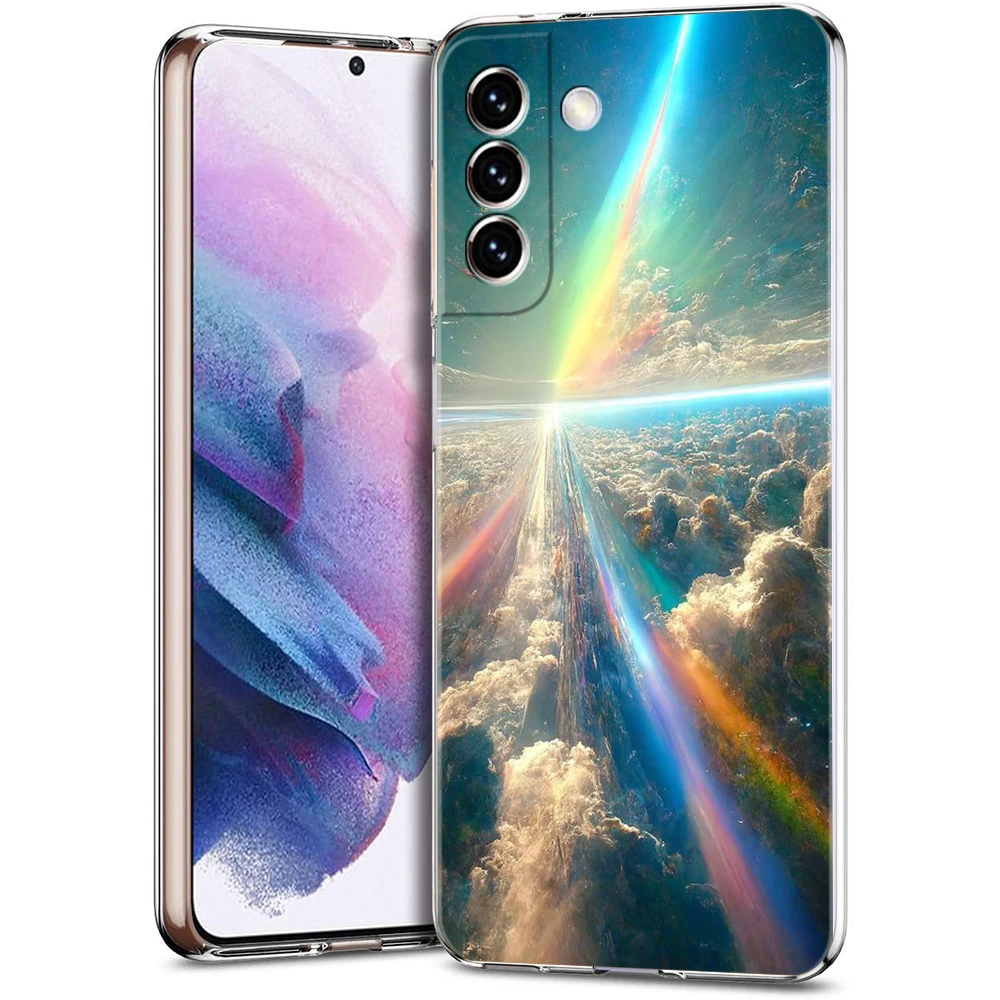 Earth Stars Space-Themed Soft Silicone Clear Phone Case