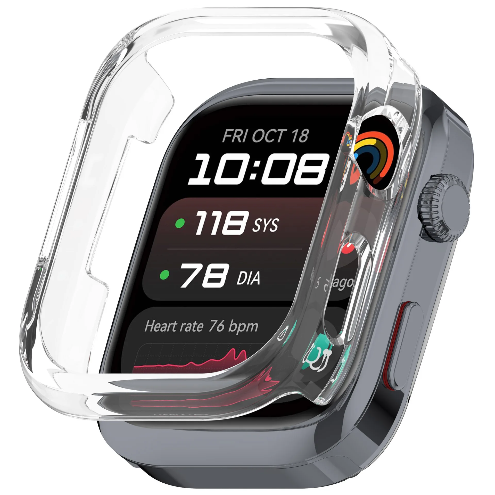 Silicone Sports Band with Magnetic D Buckle and PC Hollow Case - Universal Fit Bracelet