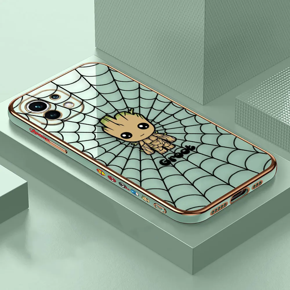thumbnail image 1 of Marvel Spider Groot Baby Cover Smooth E-TPU Phone Case Xiaomi 8 9 10 10T 11 11T 12 12T 13 13T LITE PRO 5G Case Shell Funda Coue, 1 of 5