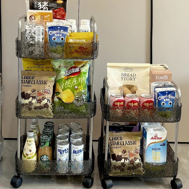 Acrylic Storage Rack Salon Trolley Kitchen Multi-storey Storage Rack Salon Trolley Bedroom Portability Carrito Furniture
