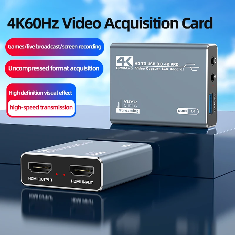 Video Capture Card 4K Live Streaming USB 3.0