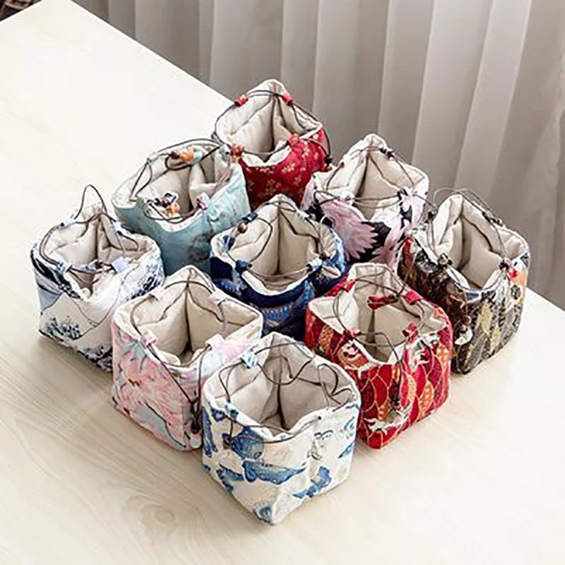 Multifunctional Outdoor Travel Teaware Storage Bag Pouch Portable 1/2 Pot 2/4 Cup Teapot Teacup Package Cloth Bag Tea Set Cozies
